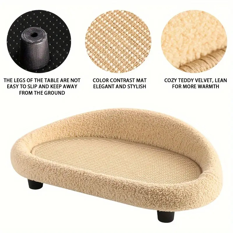 2-in-1 Warm Cat Bed & Sisal Scratching Pad – Cozy & Durable!