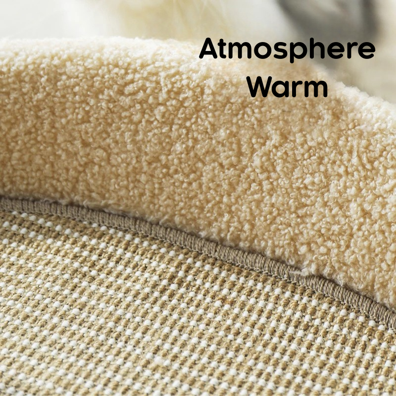 2-in-1 Warm Cat Bed & Sisal Scratching Pad – Cozy & Durable!
