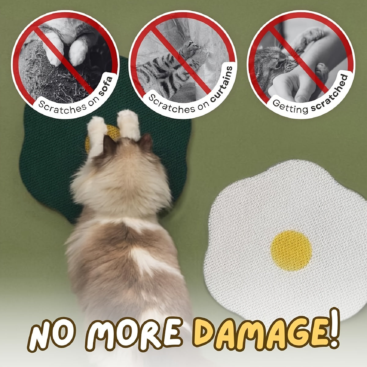 Wall-Mounted Floral Cat Scratcher – Durable & Eco-Friendly