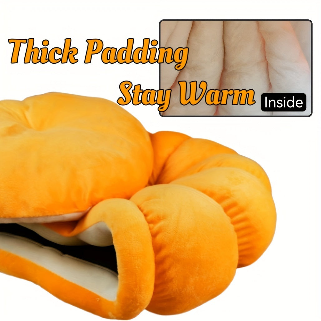 Lit pour chat en forme de citrouille – Nid d’intérieur douillet avec coussin amovible