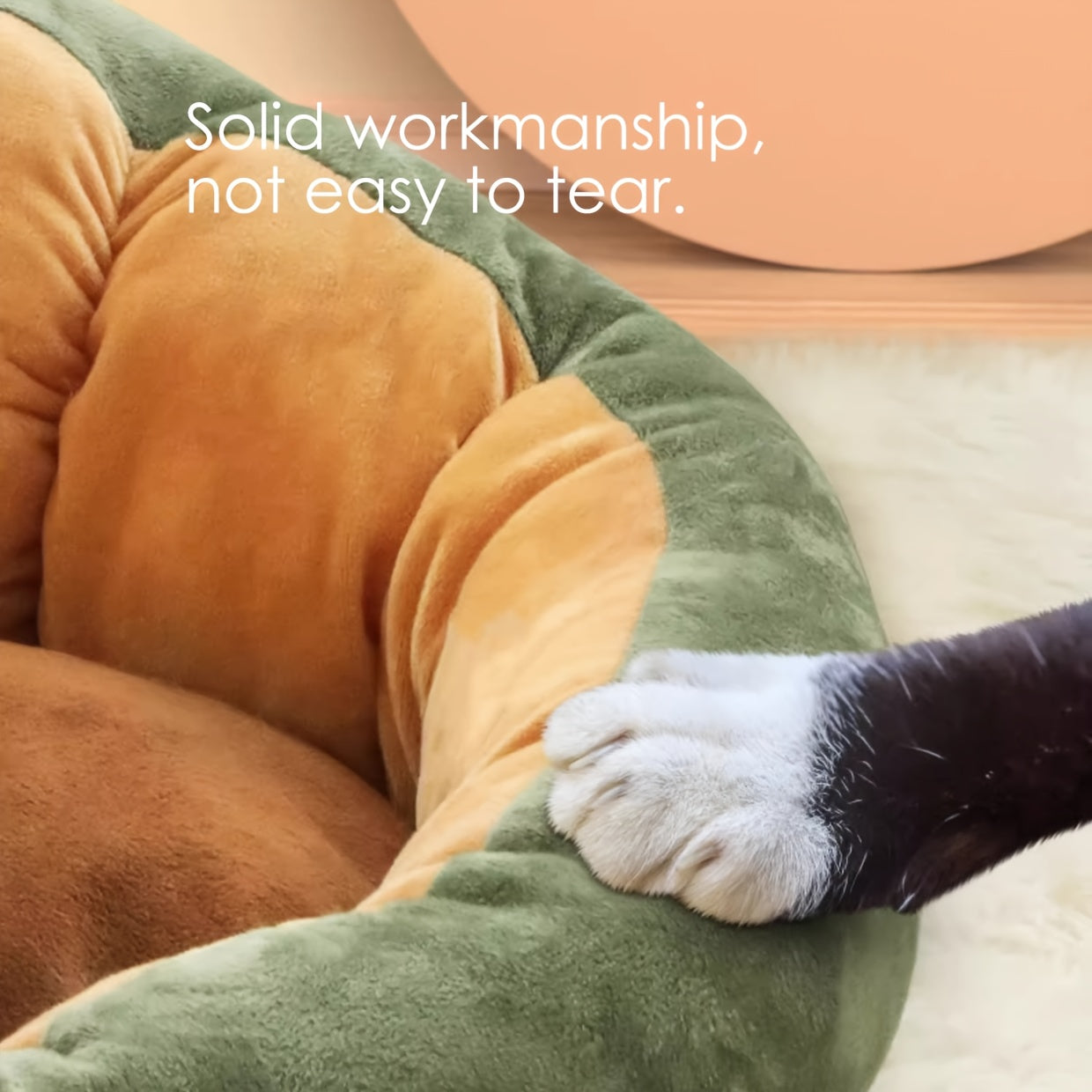 All-Season Cat Bed – Semi-Enclosed, Thick & Cozy Design