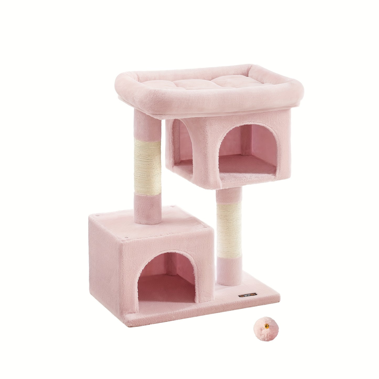 Feandrea 33-Inch Cat Tree – Tower with Perch, Caves & Scratching Post