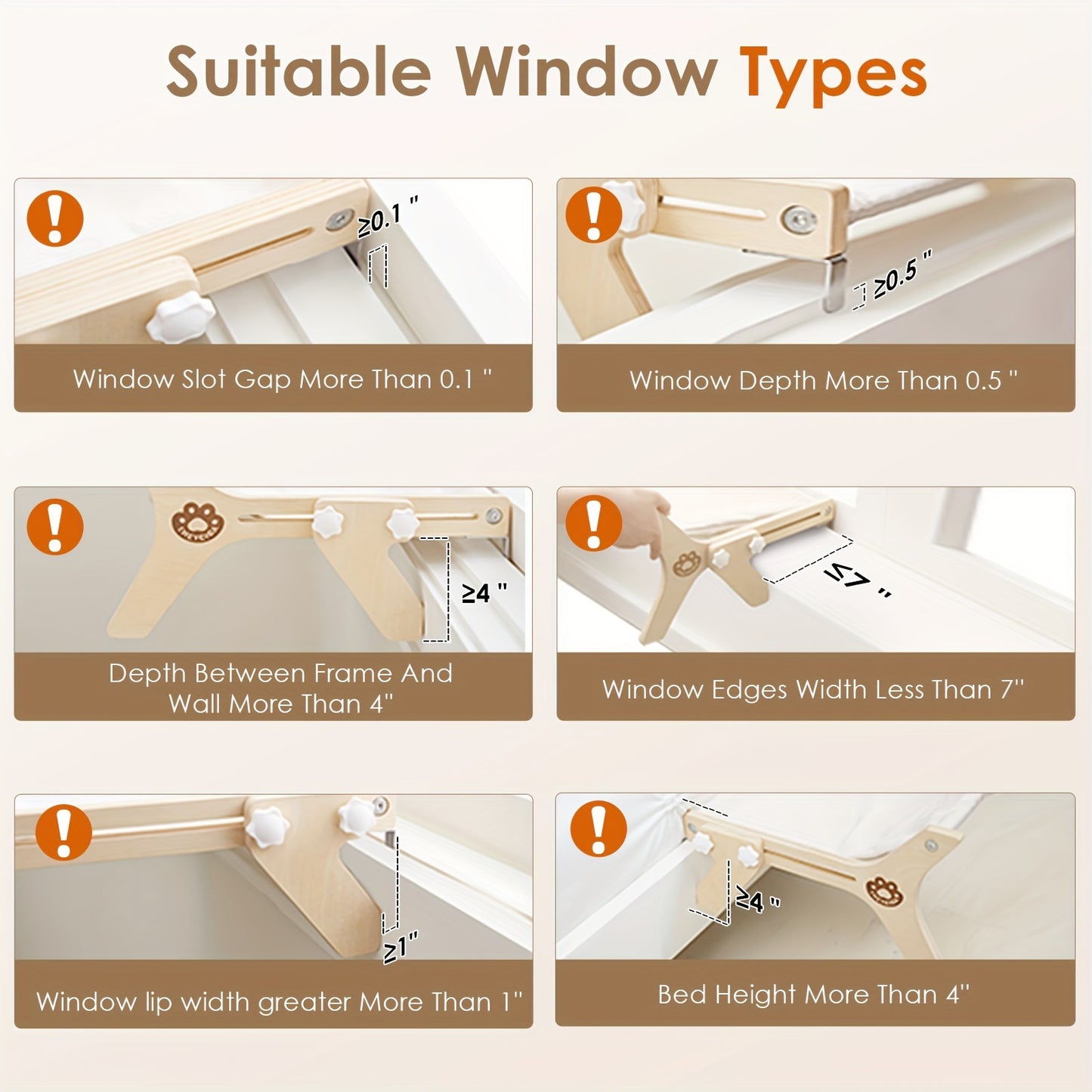 Adjustable Cat Window Perch – Hardwood & Metal Frame for Indoor Cats