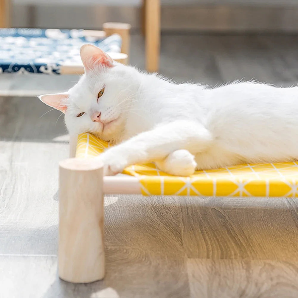 Durable Canvas Elevated Cat Bed