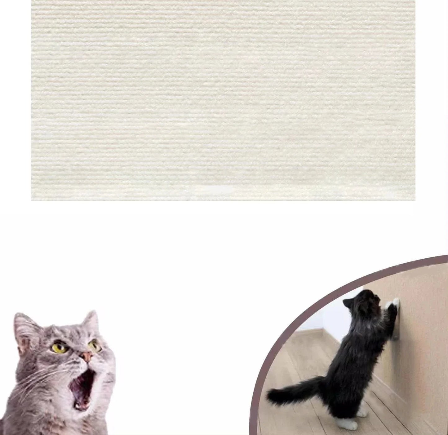 Self-Adhesive Cat Scratch Board – Wall-Mounted, Trimmable Sofa Protector