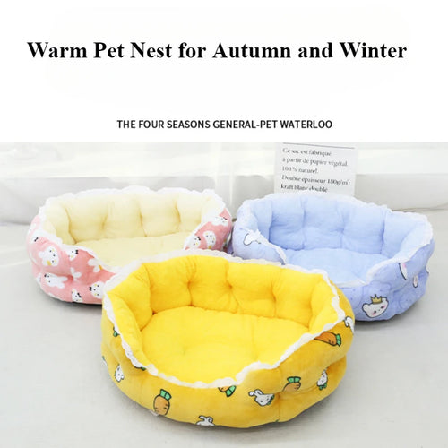 Super Soft Hairy Pet Bed – Warm Sofa for Cats & Small Dogs