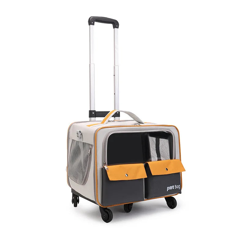 Portable Pet Backpack & Stroller – Trolley Case for Cats & Small Dogs