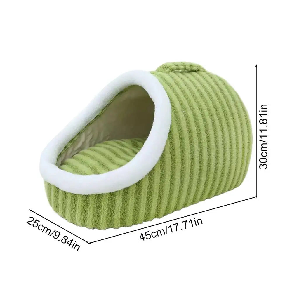 Cozy Slipper Cat Cave – Covered Hideaway Bed for Indoor Cats
