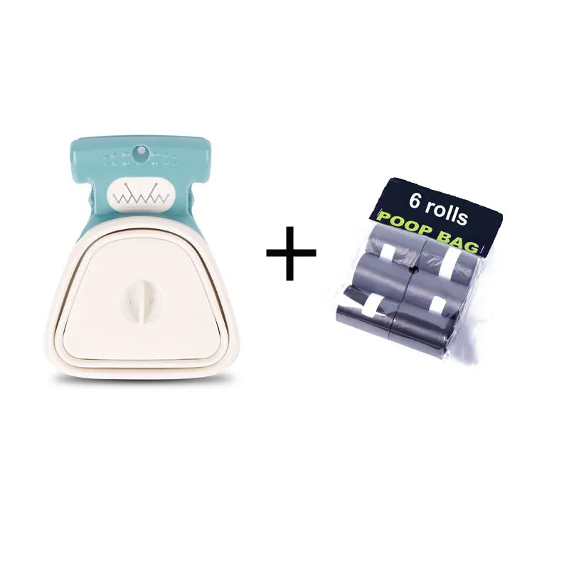 Travel Dog Poop Bag Dispenser & Foldable Pooper Scooper – Efficient Animal Waste Picker