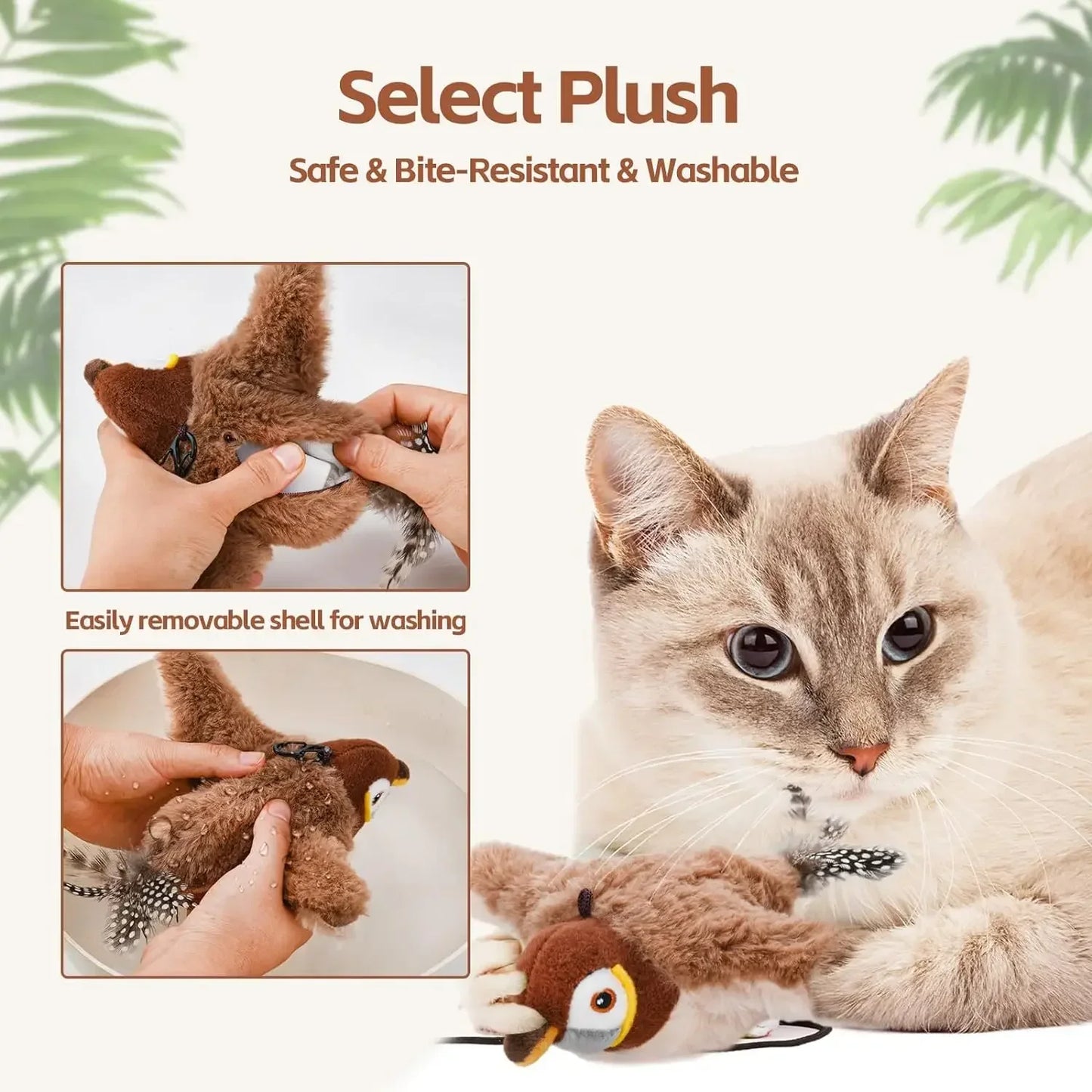 🦜 Interactive Chirping Flapping Bird Toy – The Ultimate Fun for Your Cat! 🐾