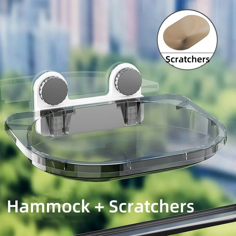 Large Cat Window Hammock – Strong Suction Cups, Breathable Bed & Scratcher