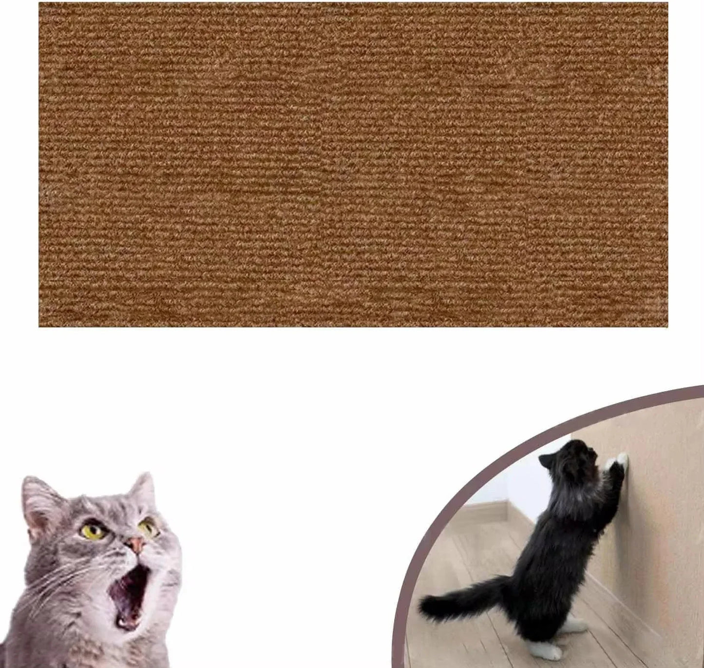 Self-Adhesive Cat Scratch Board – Wall-Mounted, Trimmable Sofa Protector
