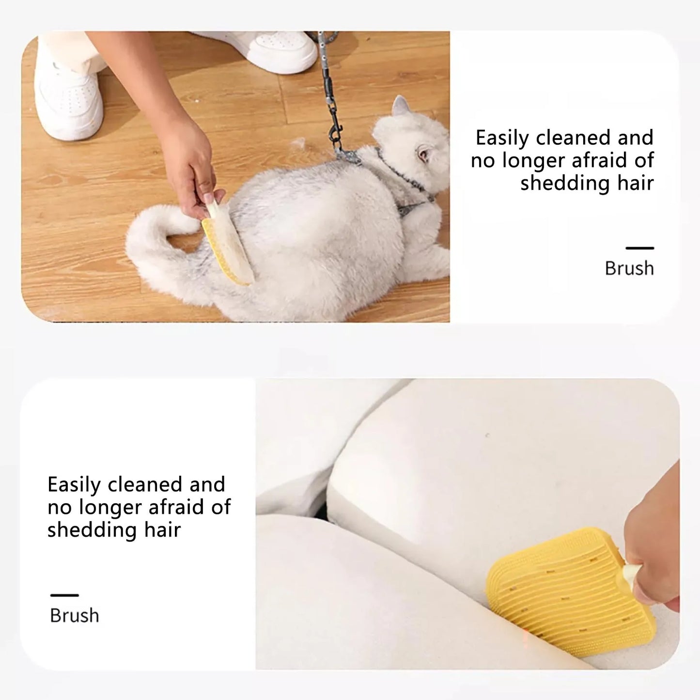 Pet Ice Cream Massage Comb – Soft, Rounded Bristles for Easy Fur Removal & Hairball Reduction