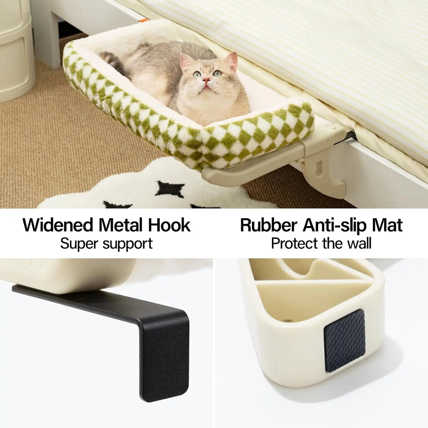 Sliding Cat Hammock – Easy Adjust & Super Strong!