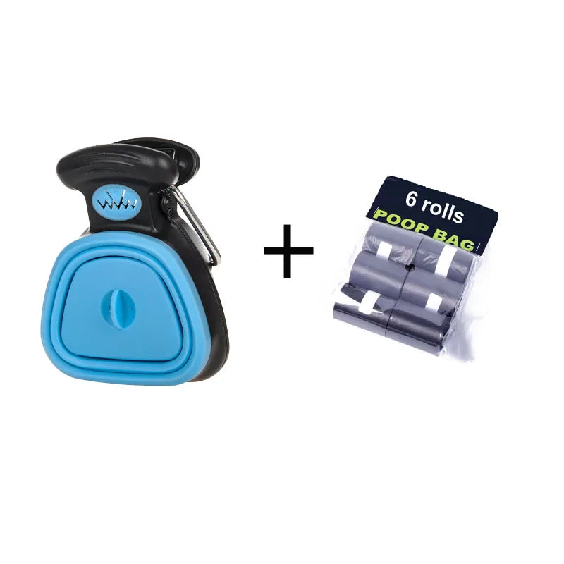 Travel Dog Poop Bag Dispenser & Foldable Pooper Scooper – Efficient Animal Waste Picker