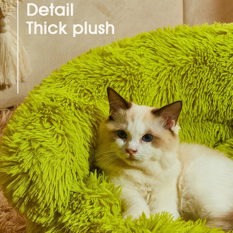 Cartoon Monster Pet Nest – Warm & Washable for Cats & Dogs
