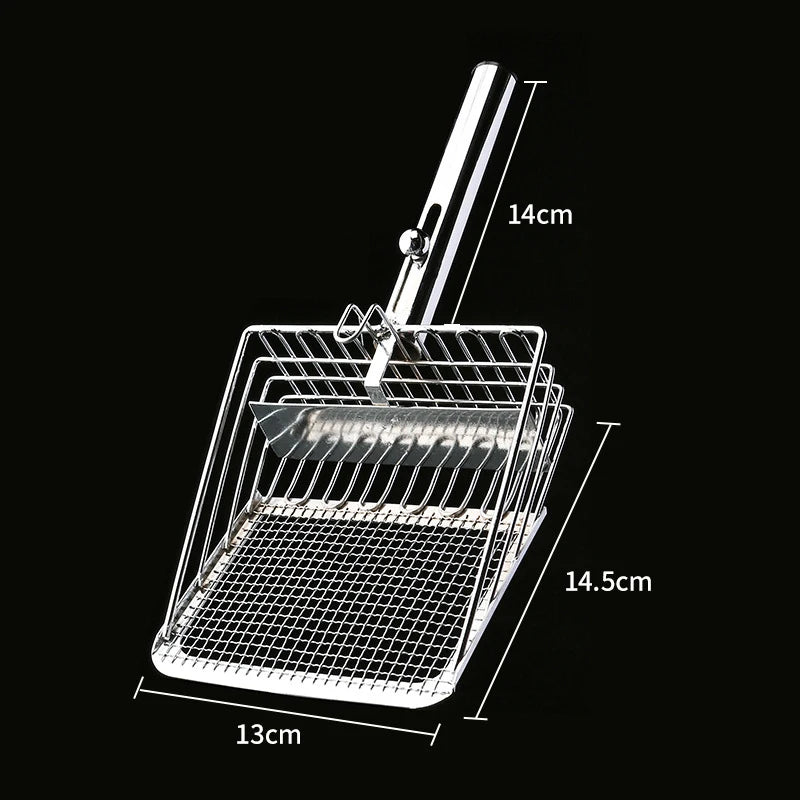 Stainless Steel Fine Mesh Litter Scoop – Easy Clean, Non-Stick & Durable