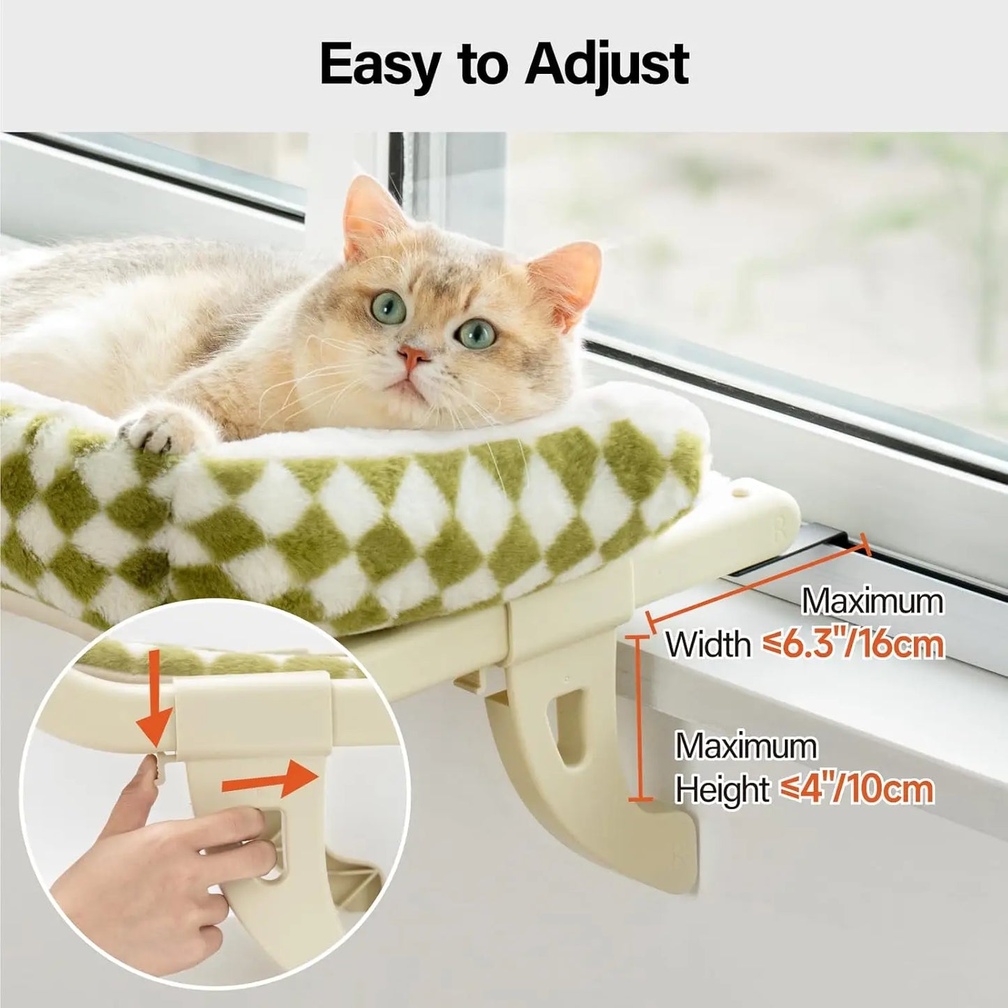 Sliding Cat Hammock – Easy Adjust & Super Strong!