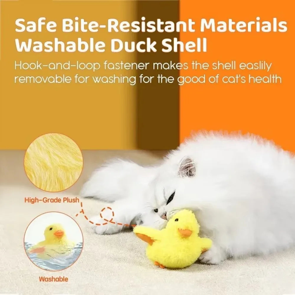 Flapping Duck Cat Toy – Interactive Electric Plush with Vibration Sensor