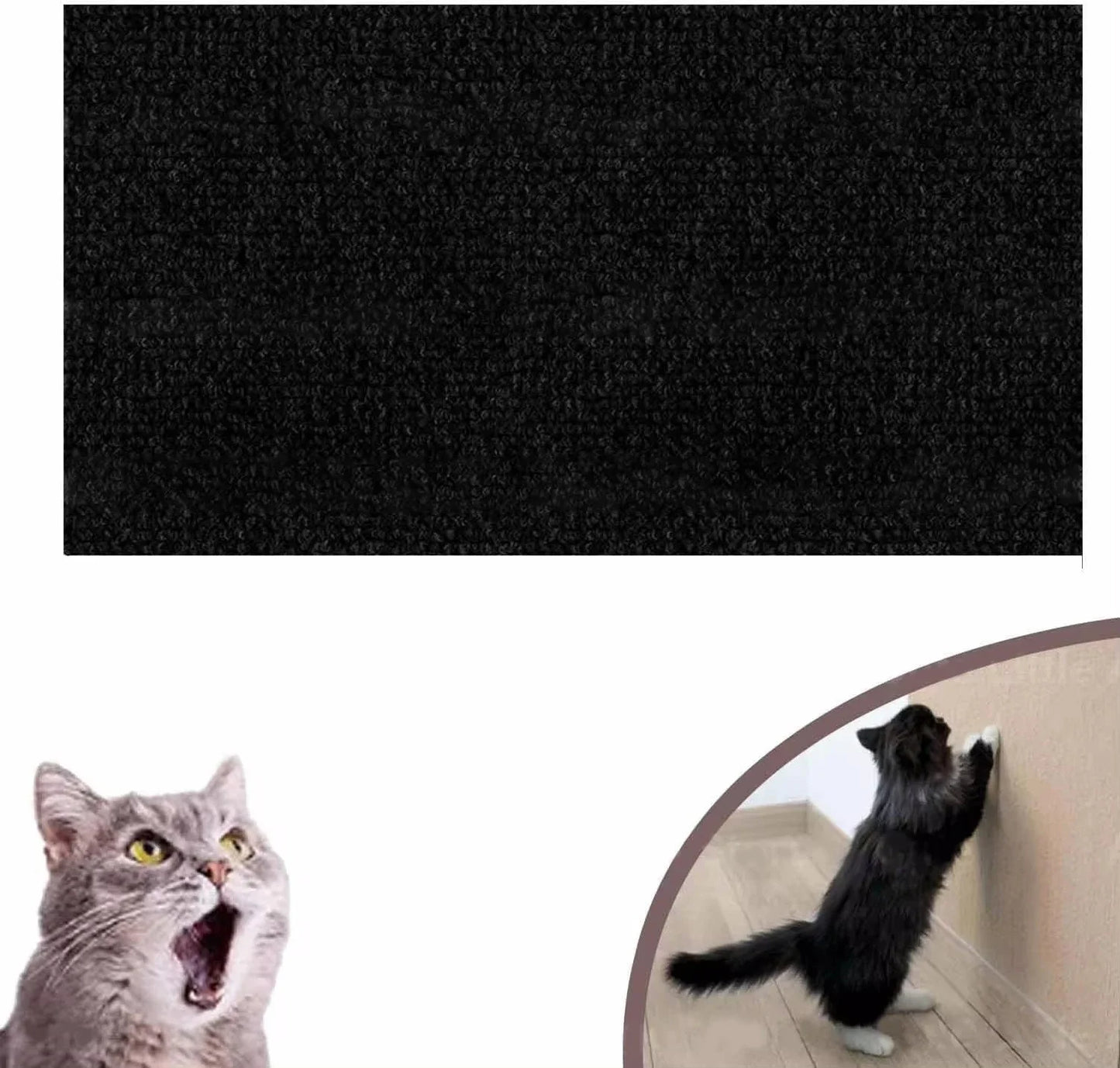 Self-Adhesive Cat Scratch Board – Wall-Mounted, Trimmable Sofa Protector