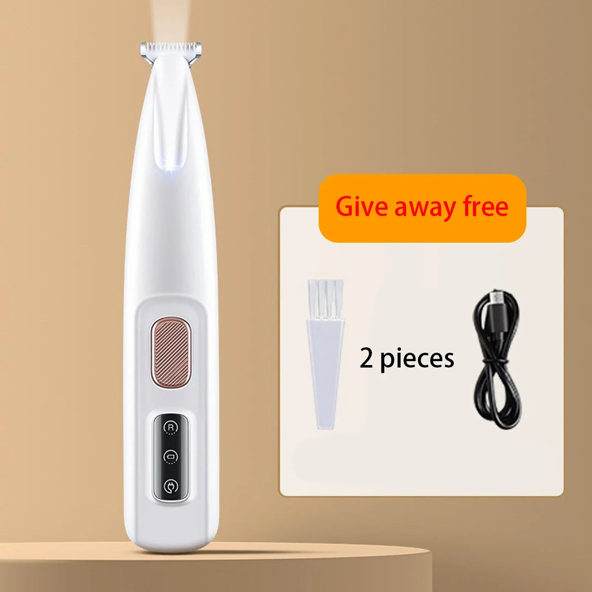 Dog Paw Trimmer with LED Light – Waterproof Grooming Clippers