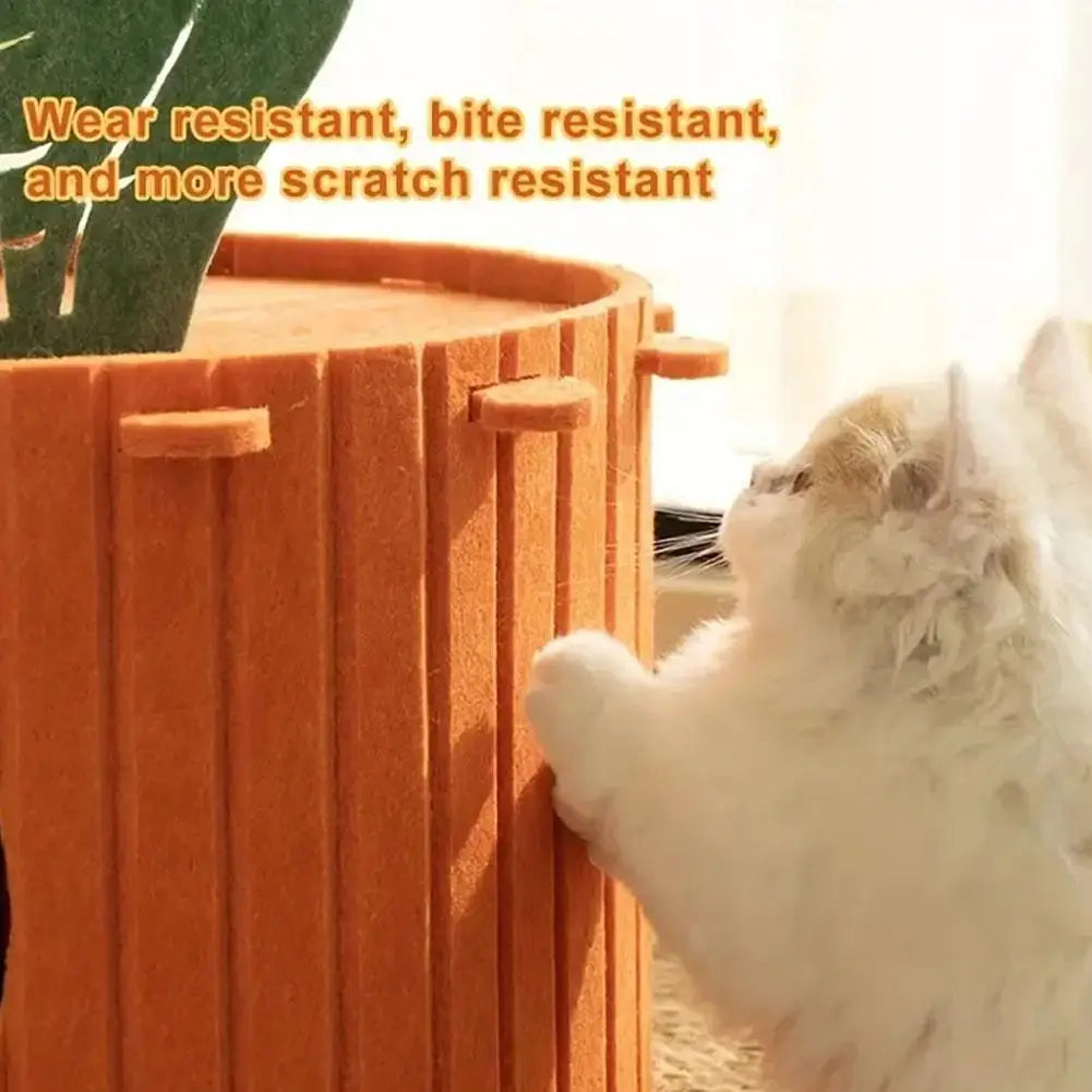 Carrot Felt Cat Tunnel & Bed