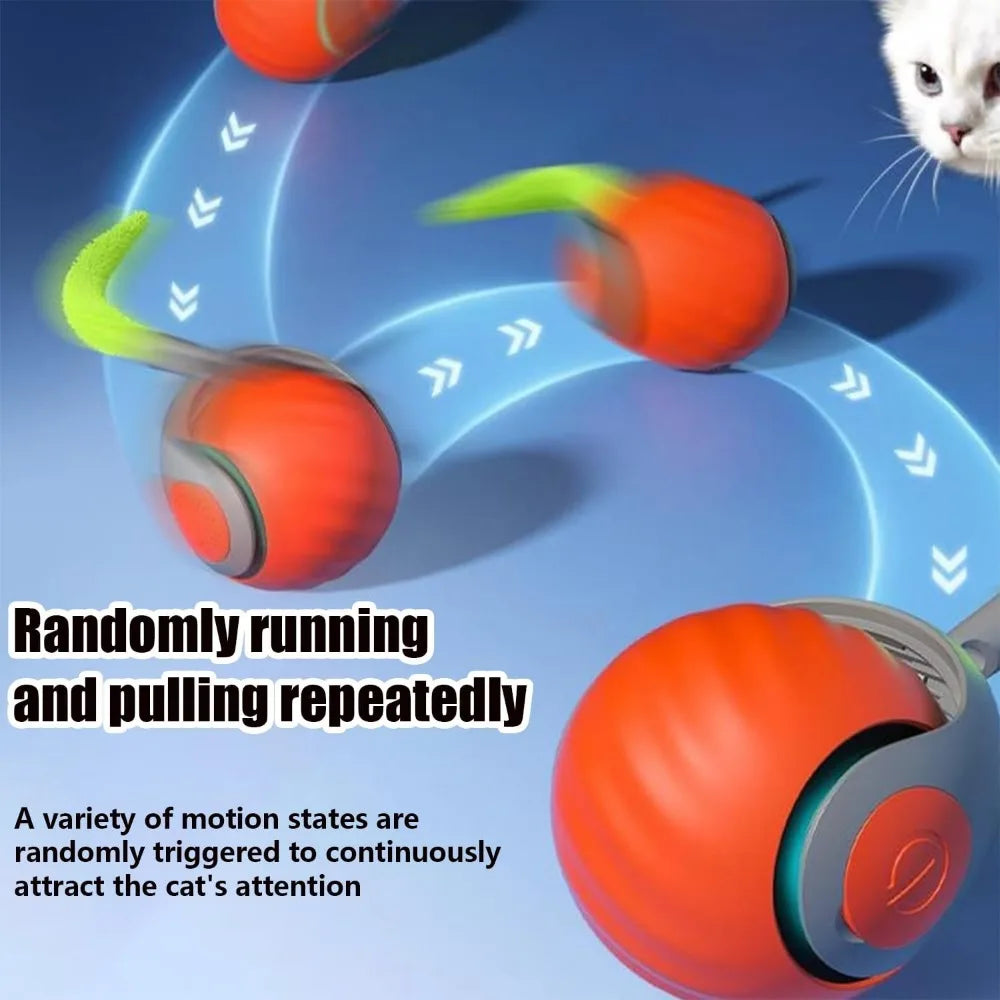 Speedy Tail 2.0 Smart Cat Toy Ball – Two-Speed, Automatic Moving Interactive Toy