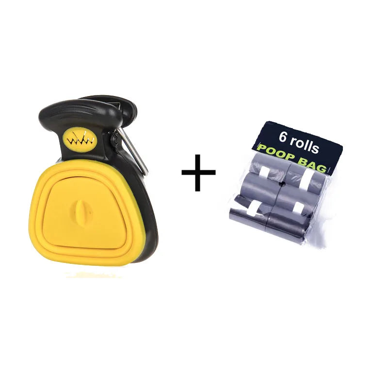 Travel Dog Poop Bag Dispenser & Foldable Pooper Scooper – Efficient Animal Waste Picker