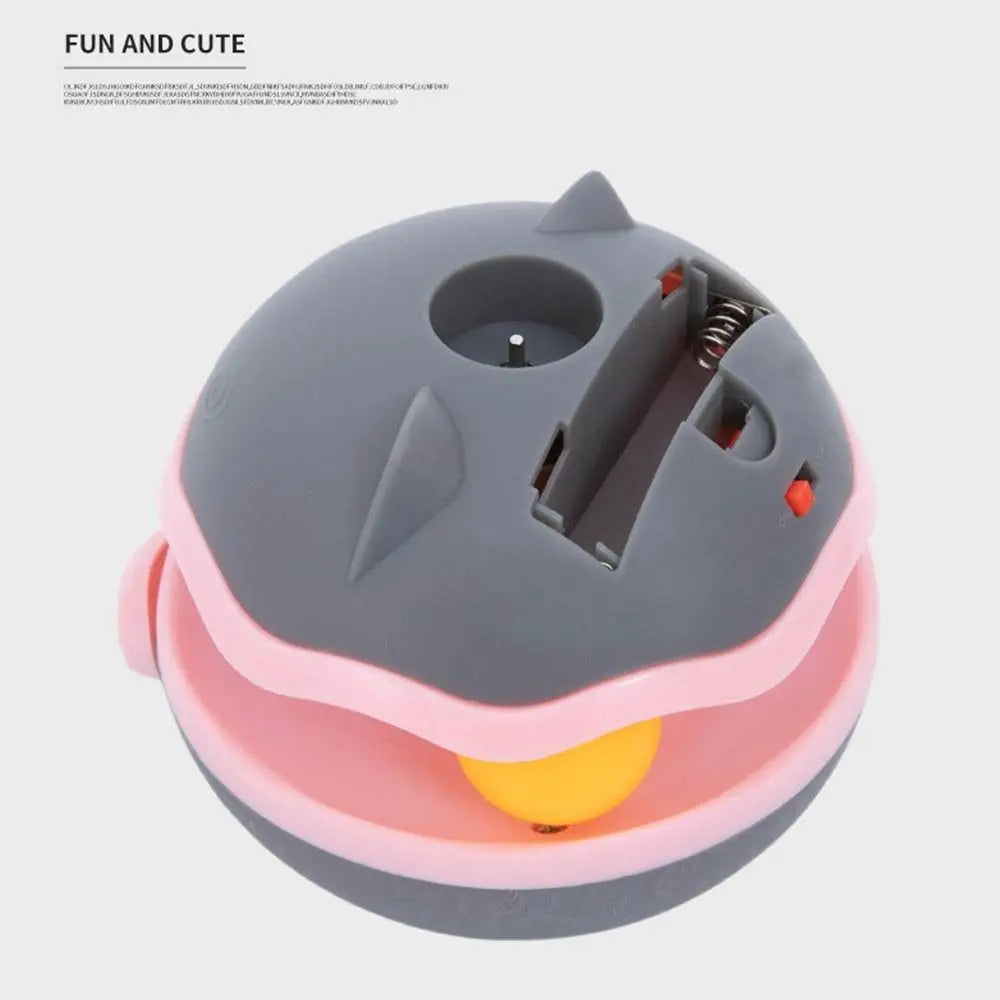 Interactive Cat Tumbler Toy with Bell – Spinning Roller Track & Teasing Stick