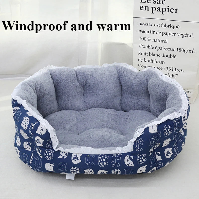Super Soft Hairy Pet Bed – Warm Sofa for Cats & Small Dogs