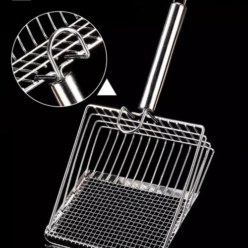 Stainless Steel Fine Mesh Litter Scoop – Easy Clean, Non-Stick & Durable