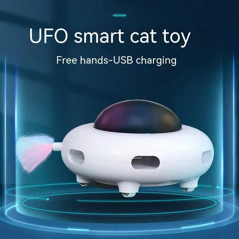 Smart UFO Cat Teaser – USB Rechargeable Interactive Toy
