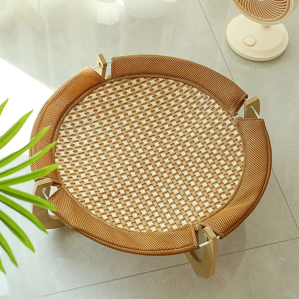 Sturdy Wooden Hammock Bed for Cats & Small Dogs