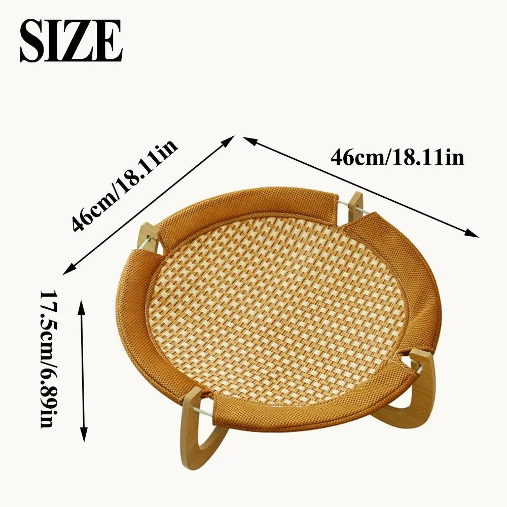 Sturdy Wooden Hammock Bed for Cats & Small Dogs
