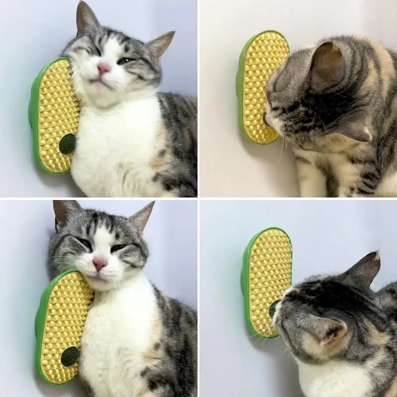 Catnip Wall Ball & Self-Groomer – Fun, Lickable Toy & Face Scraper!