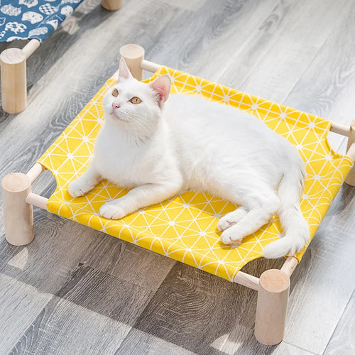 Durable Canvas Elevated Cat Bed