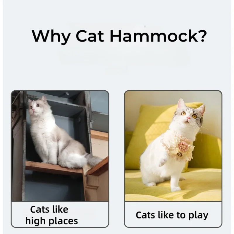 Large Cat Window Hammock – Strong Suction Cups, Breathable Bed & Scratcher