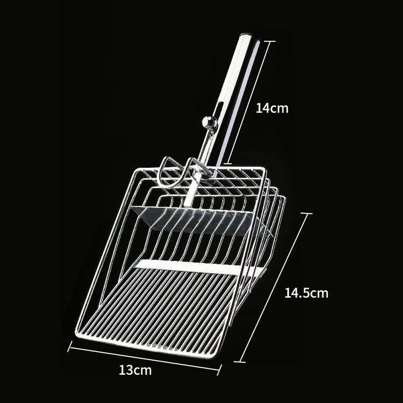 Stainless Steel Fine Mesh Litter Scoop – Easy Clean, Non-Stick & Durable