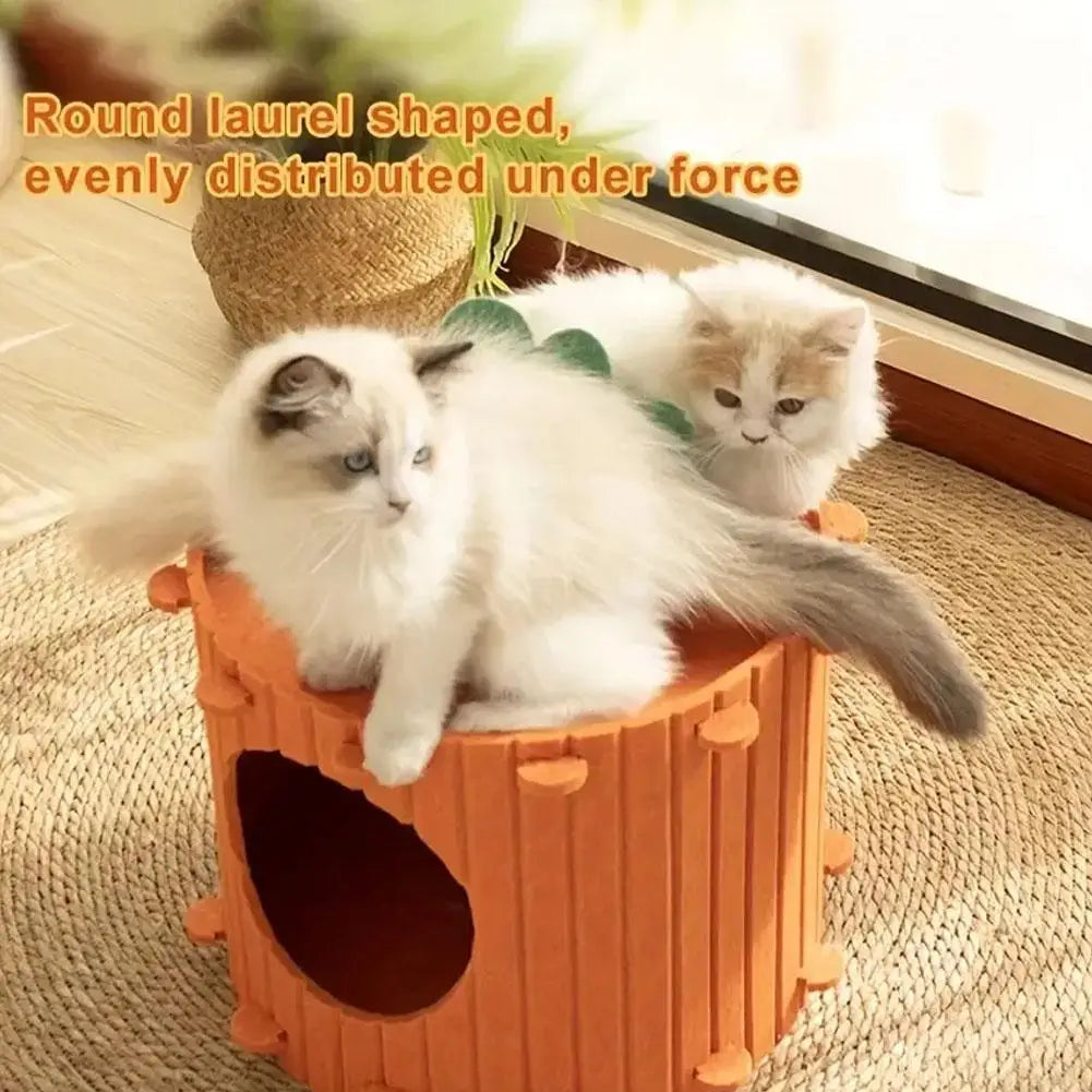 Carrot Felt Cat Tunnel & Bed
