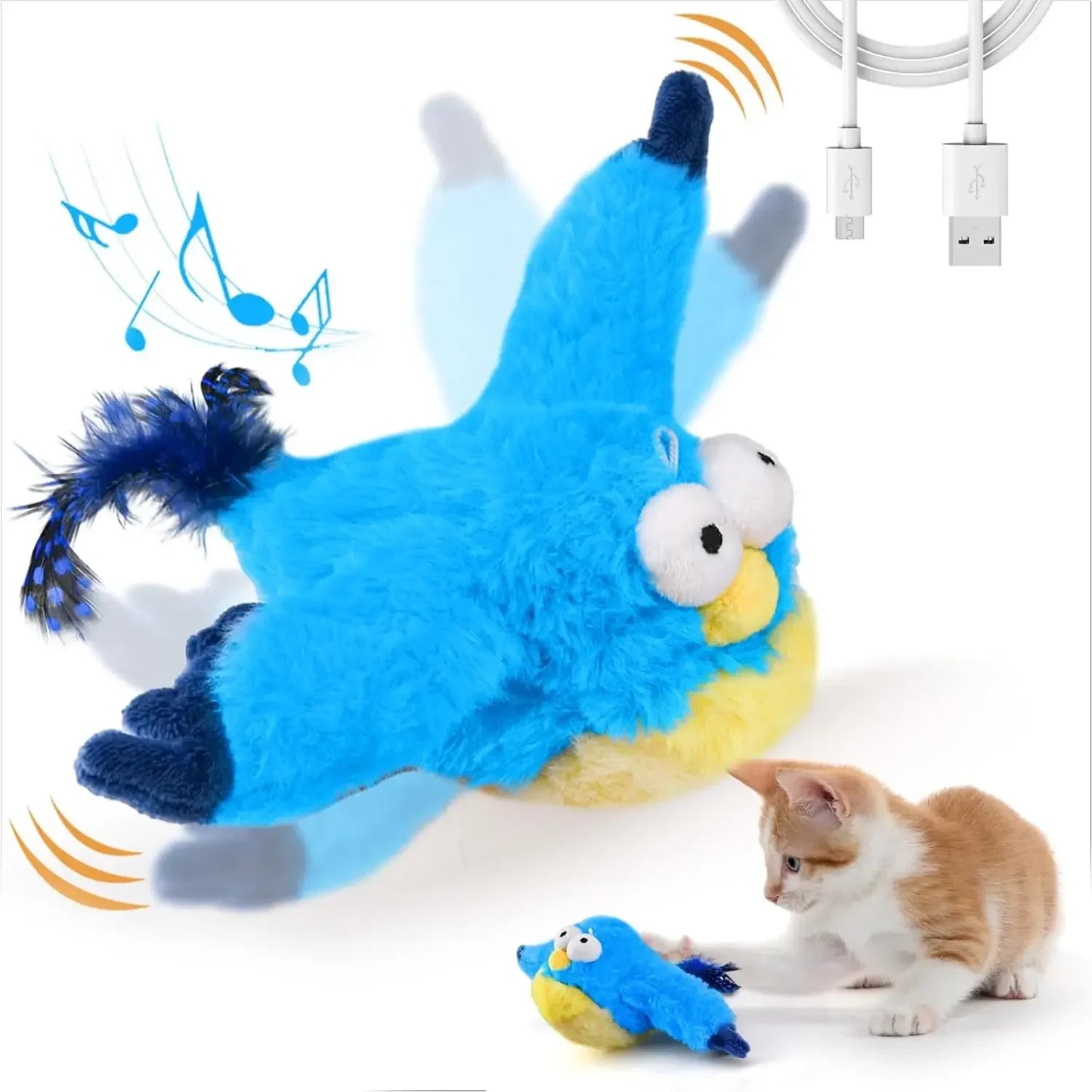 🦜 Interactive Chirping Flapping Bird Toy – The Ultimate Fun for Your Cat! 🐾