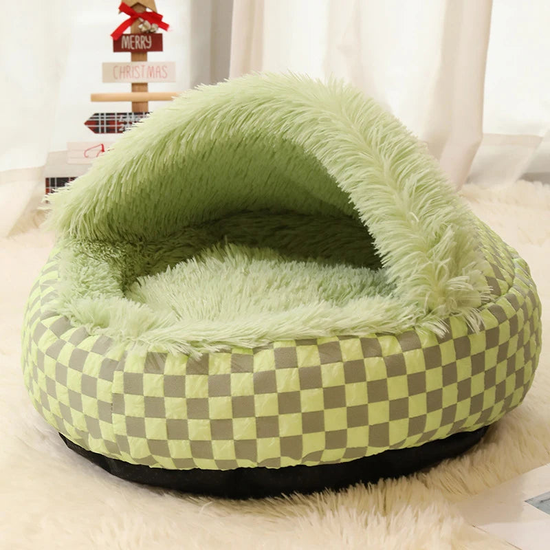 Pets Tent Cat House – Cozy Cave Nest with Mat for Winter Comfort