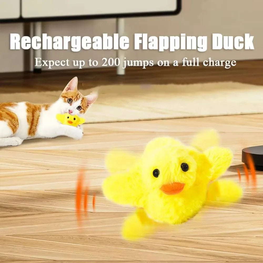 Flapping Duck Cat Toy – Interactive Electric Plush with Vibration Sensor