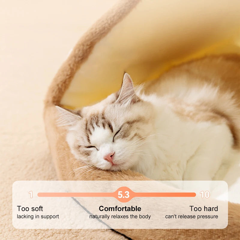 Cozy Bread-Shaped Cat House – Warm, Comfy & Perfect for Winter!