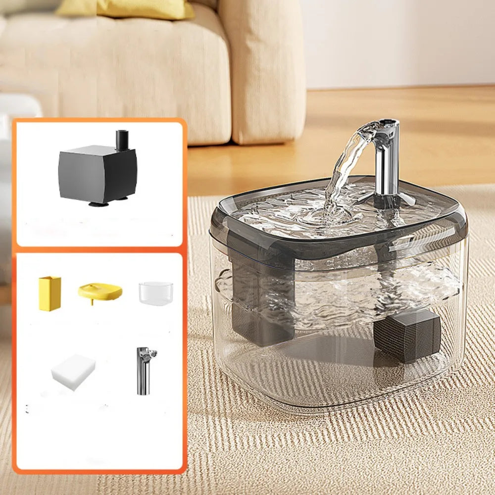 1.5L Cat Water Fountain – Large Capacity, Quiet & Safe Design
