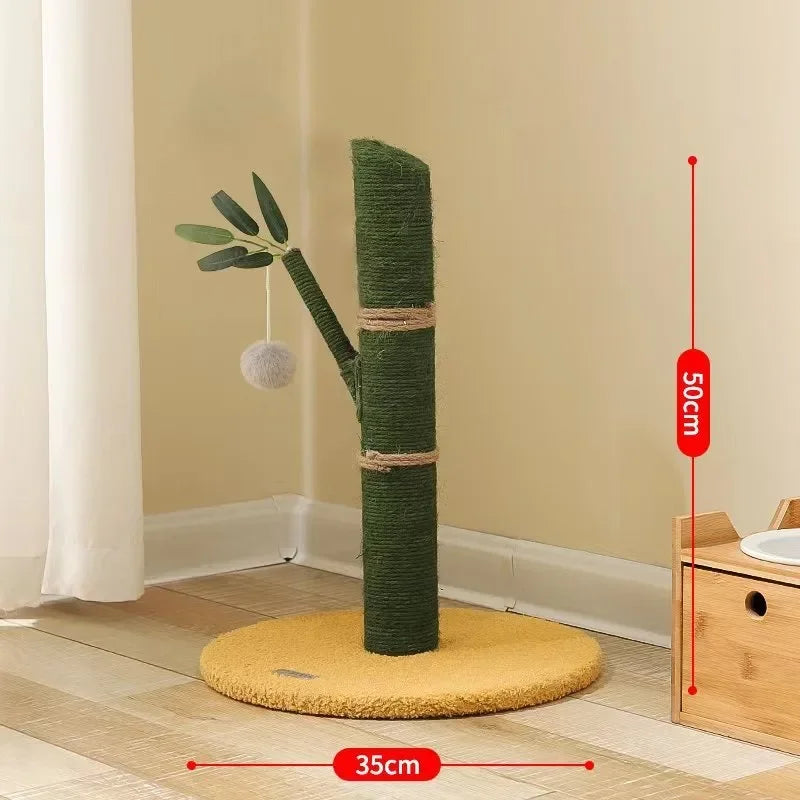 Panda-Themed Wooden Cat Climbing Frame – Sisal Scratch Post & Jumping Platform