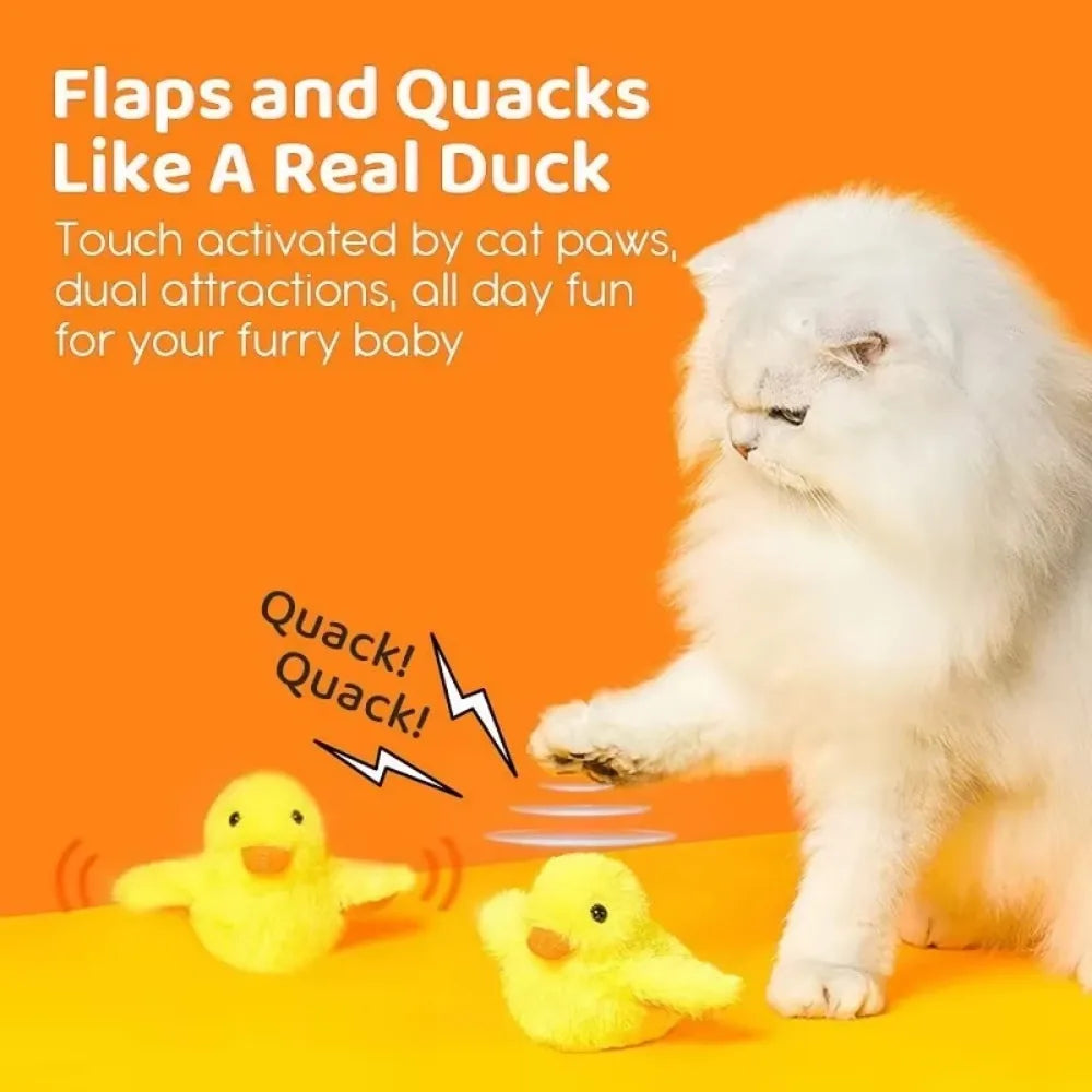 Flapping Duck Cat Toy – Interactive Electric Plush with Vibration Sensor