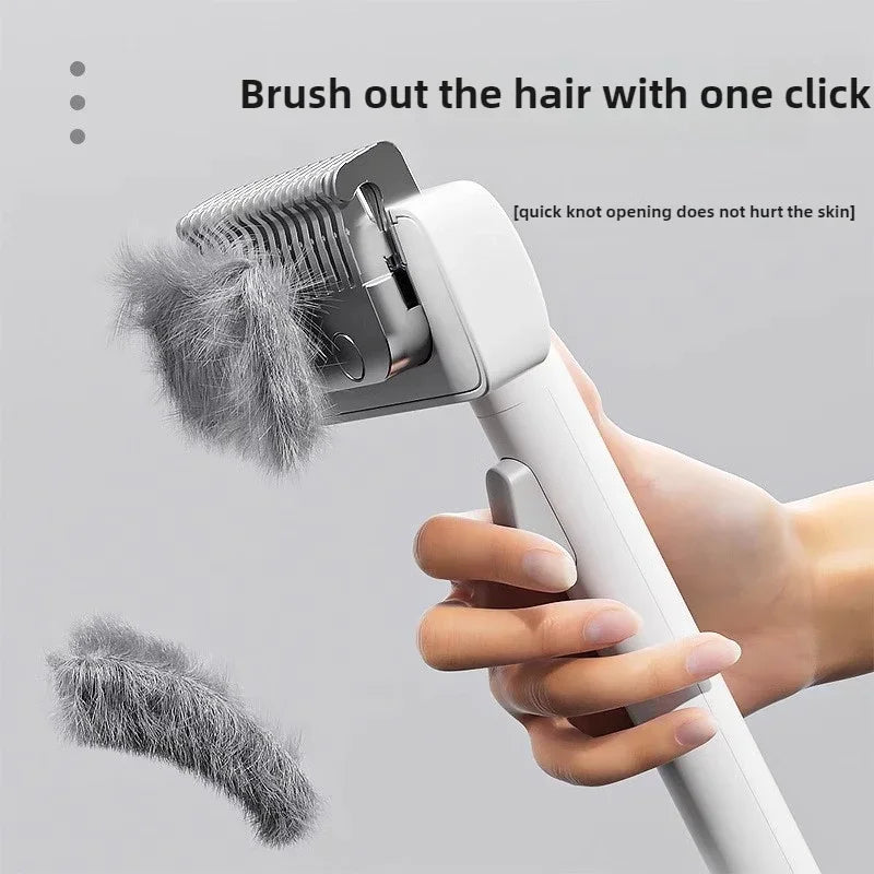 Double-Sided Pet Fur Knot Cutter & Shedding Comb