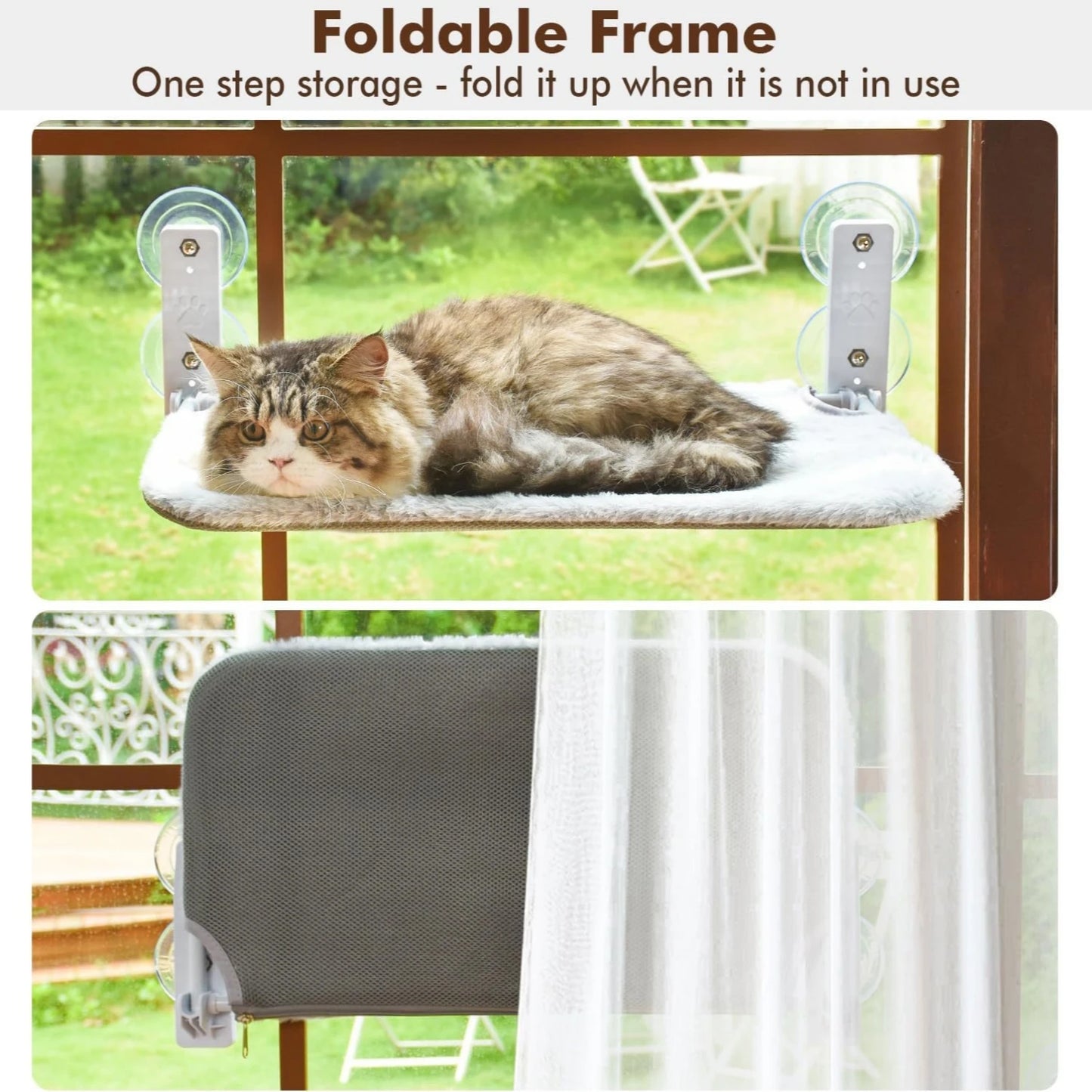 Cat Hammock – Suction Cup Window Bed for Small to Medium Cats