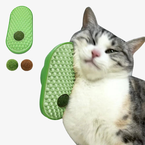 Catnip Wall Ball & Self-Groomer – Fun, Lickable Toy & Face Scraper!