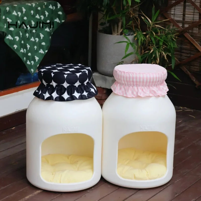Baby Bottle Cat & Dog Nest – Multi-Functional Pet House & Stool